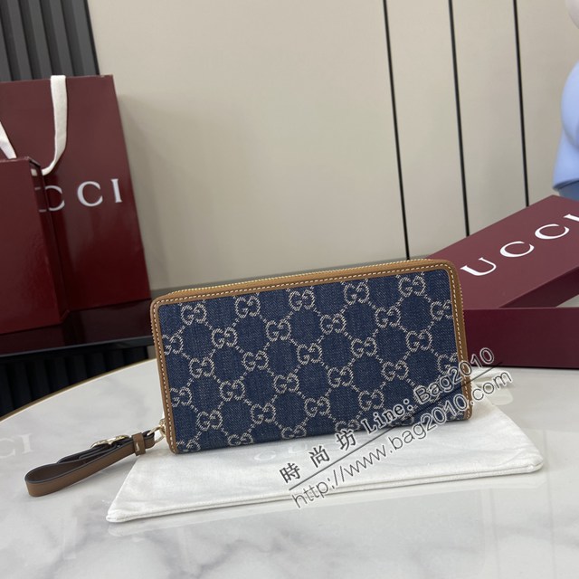 Gucci專櫃古馳最新款拉鏈錢包男女款長夾錢包 jh2769型號：819122